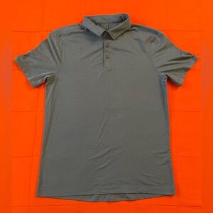 Lululemon Metal Vent Tech Performance Golf Polo Shirt Medium Gray Color